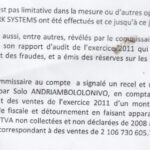 RANARISON Tsilavo affirme que les faits sont révélés dans le rapport de RAZANANIRINA Buno
