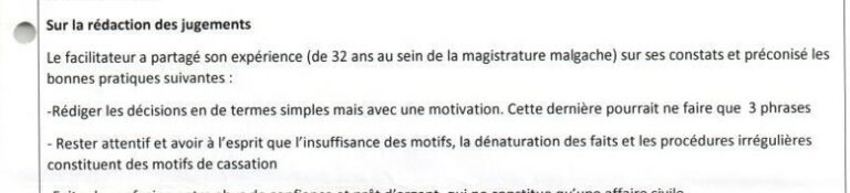 Jugements motivés à Madagascar : un outil contre la spoliation, enseigné par l’ancienne ministre de la Justice malgache