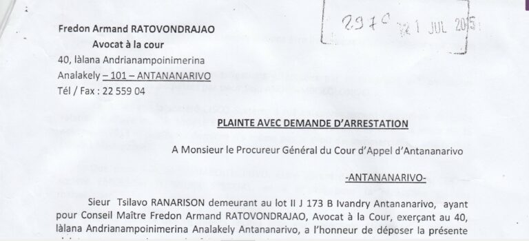 Rapt meurtier d’Annie et d’Arnaud, transfert de Roger Lala Stéphanie condamnée à pertpétuité à la prison d’Antsiranana – Expressmada du 17 janvier 2019